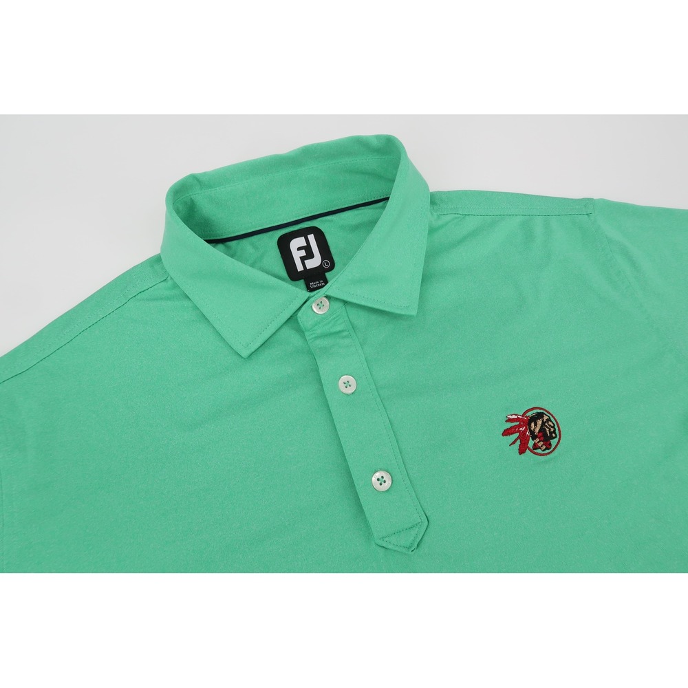 Footjoy Golf Polo Mens Large Green Short Sleeve Performance Stretch